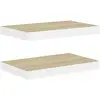 vidaXL Étagères flottantes 2 pcs Chêne et blanc 40x23x3,8 cm MDF