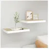 vidaXL Étagères flottantes 2 pcs chêne et blanc 50x23x3,8 cm MDF