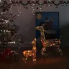 vidaXL Famille de rennes de décoration Acrylique 160 LED coloré
