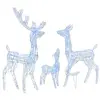 vidaXL Famille de rennes de décoration Acrylique 300 LED bleu