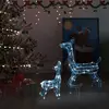vidaXL Famille de rennes de décoration Acrylique 160 LED blanc froid