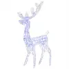 vidaXL Renne de décoration de Noël Acrylique 140 LED bleues 120 cm