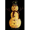 vidaXL Figurine de bonhomme de neige de Noël à LED Tissu 120 cm