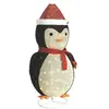 vidaXL Décoration de Noël pingouin à LED Tissu de luxe 180 cm