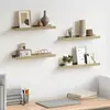 vidaXL Étagères murales 4 pcs blanc et chêne sonoma 40x9x3 cm
