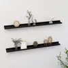 vidaXL Étagères murales 2 pcs Noir 100x9x3 cm