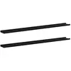 vidaXL Étagères murales 2 pcs Noir 115x9x3 cm