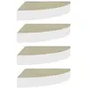 vidaXL Étagères d'angle murales 4 pcs Chêne et blanc 25x25x3,8 cm MDF