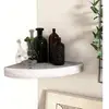 vidaXL Étagère d'angle murale Gris béton 25x25x3,8 cm MDF