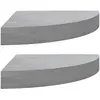 vidaXL Étagères d'angle murales 2 pcs Gris béton 35x35x3,8 cm MDF