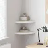 vidaXL Étagères d'angle murales 2 pcs Chêne et blanc 35x35x3,8 cm MDF
