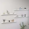 vidaXL Étagères murales 4 pcs Blanc brillant 100x9x3 cm
