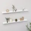 vidaXL Étagères murales 2 pcs Blanc 100x9x3 cm