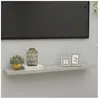 vidaXL Étagère murale flottante Gris béton 120x23,5x3,8 cm MDF