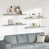 vidaXL Étagères murales flottantes 4 pcs gris béton 120x23,5x3,8cm MDF