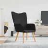vidaXL Chaise de relaxation Noir Tissu