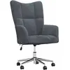 vidaXL Chaise de relaxation Gris foncé Velours