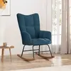 vidaXL Chaise à bascule Bleu Velours