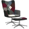 vidaXL Chaise de relaxation avec repose-pied Patchwork Tissu