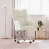 vidaXL Chaise de relaxation Blanc crème Velours