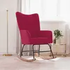 vidaXL Chaise à bascule Rouge bordeaux Velours