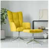 vidaXL Chaise de relaxation avec repose-pied Jaune moutarde Velours