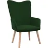 vidaXL Chaise de relaxation Vert foncé Velours