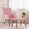 vidaXL Chaise de relaxation avec repose-pied Rose Velours