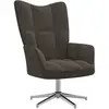 vidaXL Chaise de relaxation Gris foncé Velours