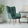 vidaXL Chaise de relaxation Vert foncé Velours
