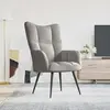 vidaXL Chaise de relaxation Gris clair Velours