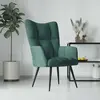 vidaXL Chaise de relaxation Vert foncé Velours