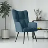 vidaXL Chaise de relaxation Bleu Velours