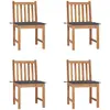 vidaXL Chaises de jardin 6 pcs avec coussins Bois de teck massif