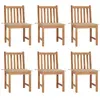 vidaXL Chaises de jardin 6 pcs avec coussins Bois de teck massif