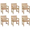 vidaXL Chaises de jardin 8 pcs avec coussins beige Bois de teck massif