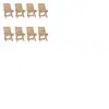 VIDAXL Lot de 8 Chaises Pliables de Jardin avec Coussins, Sièges de Terrasse, Chaises de Salle à Manger, Meubles de Patio Extérieur, Teck Solide