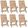 Chaises Pliables De Jardin Avec Coussins Lot De 6 Bois De Teck Vidaxl