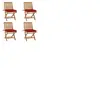 VIDAXL Lot de 4 Chaises Pliables de Jardin avec Coussins, Sièges de Terrasse, Chaises de Salle à Manger, Meubles de Patio Extérieur, Teck Solide