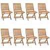 vidaXL Chaises pliables de jardin en teck