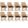 VIDAXL Chaises pliables Teck solide