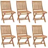vidaXL Chaises pliables de jardin avec coussins 6 pcs Bois de teck