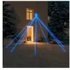 Sapin de Noël à led Intérieur/Extérieur 576 led bleu 3,6 m Vidaxl