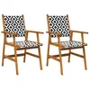 vidaXL Chaises de jardin 2 pcs Bois d'acacia solide