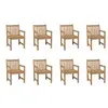 VIDAXL Chaises D'extérieur 8 Pcs Bois De Teck Solide Yueyinnkeji