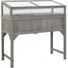 vidaXL Lit surélevé avec serre 110x54x120 cm Bois de sapin massif