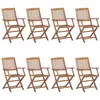 Vidaxl - Chaises pliables d'extérieur 8 pcs Bois d'acacia solide n/a