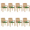VIDAXL Chaises de jardin empilables - Teck solide