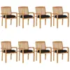 vidaXL Chaises de jardin empilables avec coussins Teck solide