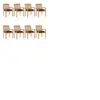 vidaXL Chaises de jardin empilables avec coussins 8 pcs Teck solide